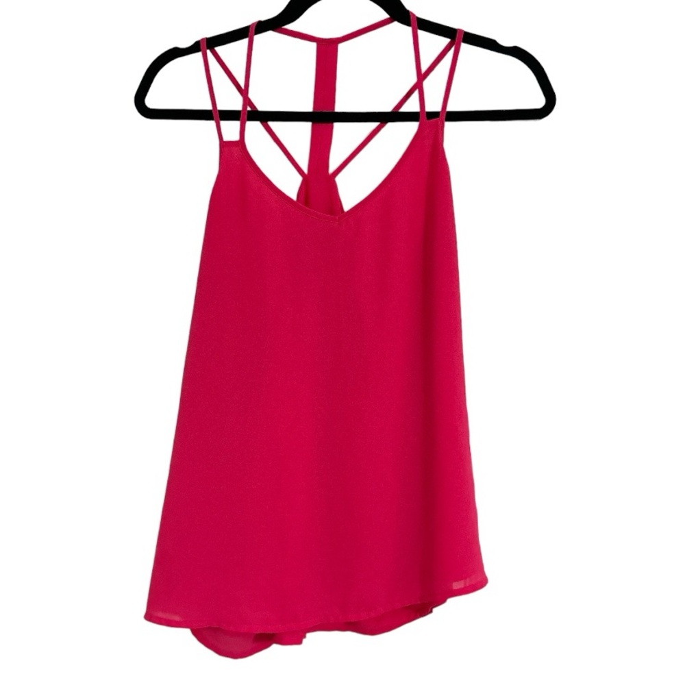 Naked Zebra Hot Pink Double Strap Tank